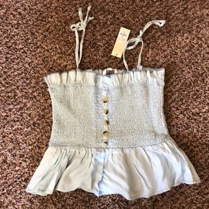 Francesca’s denim crop top